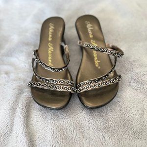 Athena Alexander Women's Mandie Wedge Sandal Pewter Size 5
